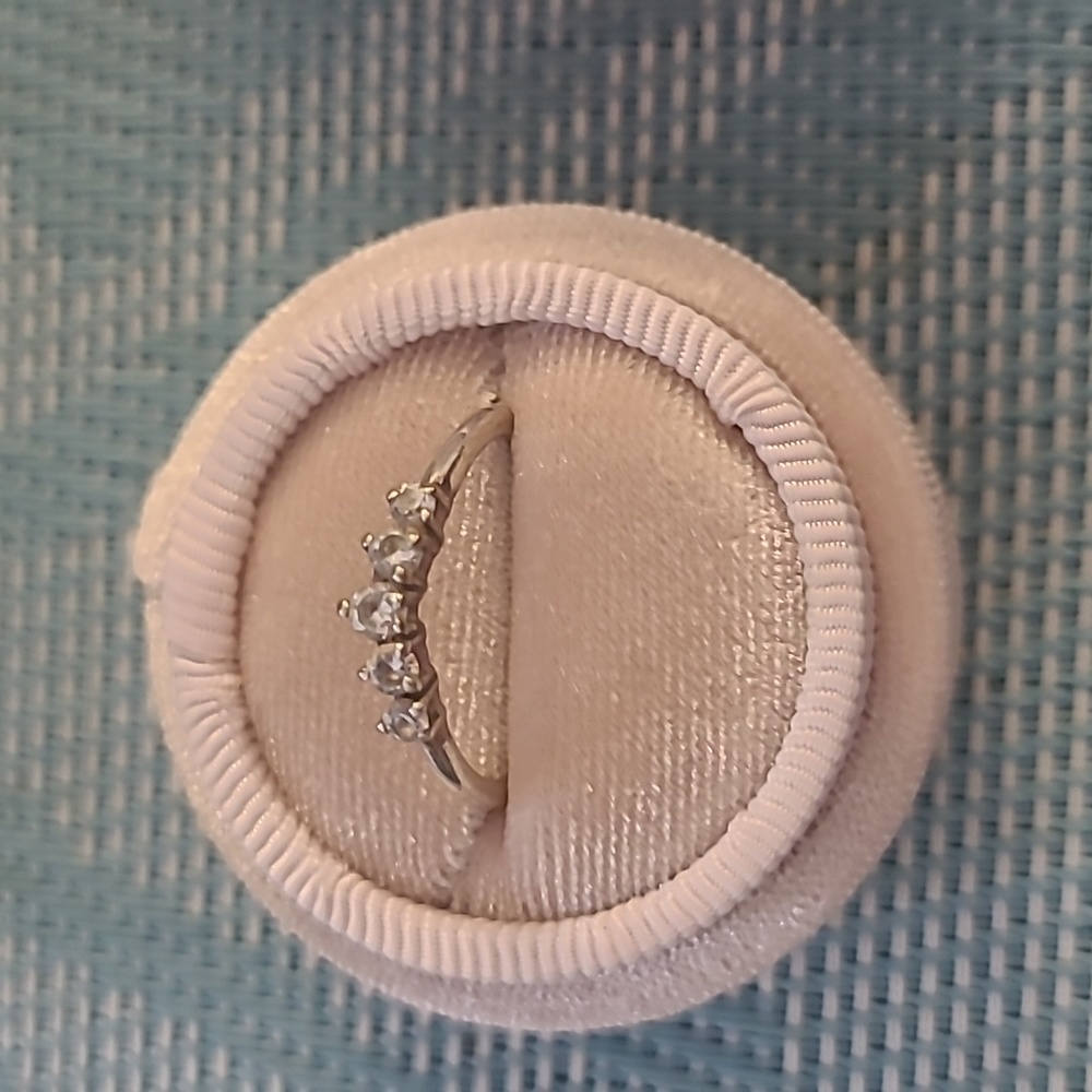 MoonMagic Wreath Band White Topaz Stackable Ring 925 Sterling Silver Size 5